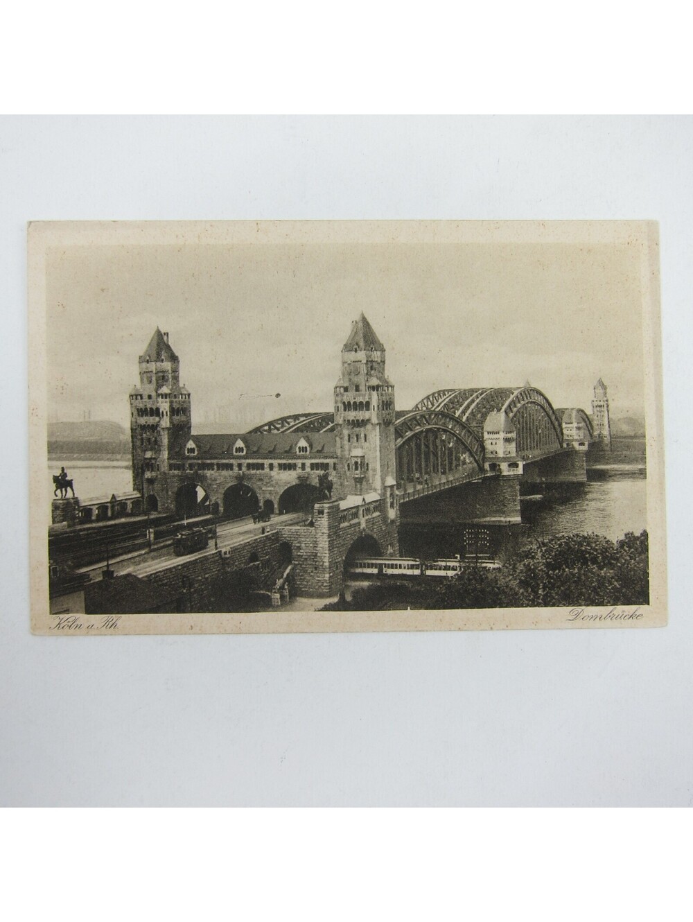 Postcard Cologne Germany Hohenzollern Cathedral Bridge Antique UNPOSTED